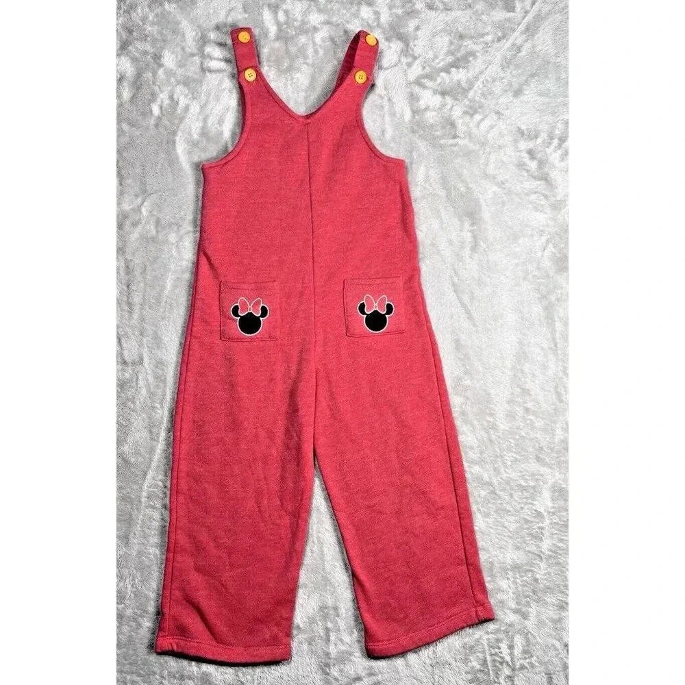 Disney Minnie Mouse Jumpsuit Toddler 5T Chrysanthemum Classic Cotton Blend Comfy